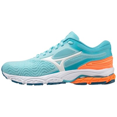Zapatillas Para Correr Mizuno WAVE Prodigy 4 Mujer - Turquesa / Blancos / Naranjas Claro - Chile M1